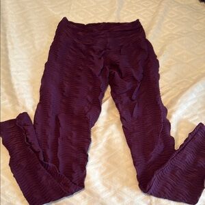 Purple Textured Pants